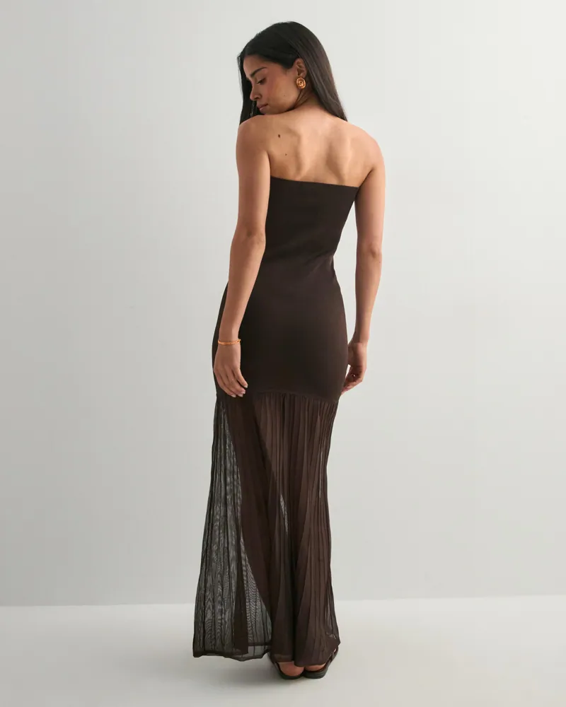 MALINA Isola Drop Waist Sheer Knitted dress klänningar dam – bild 3