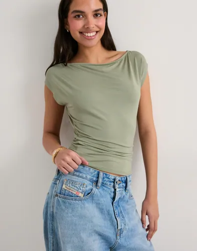 Nelly - Grön - Ultra Soft Shoulder Top