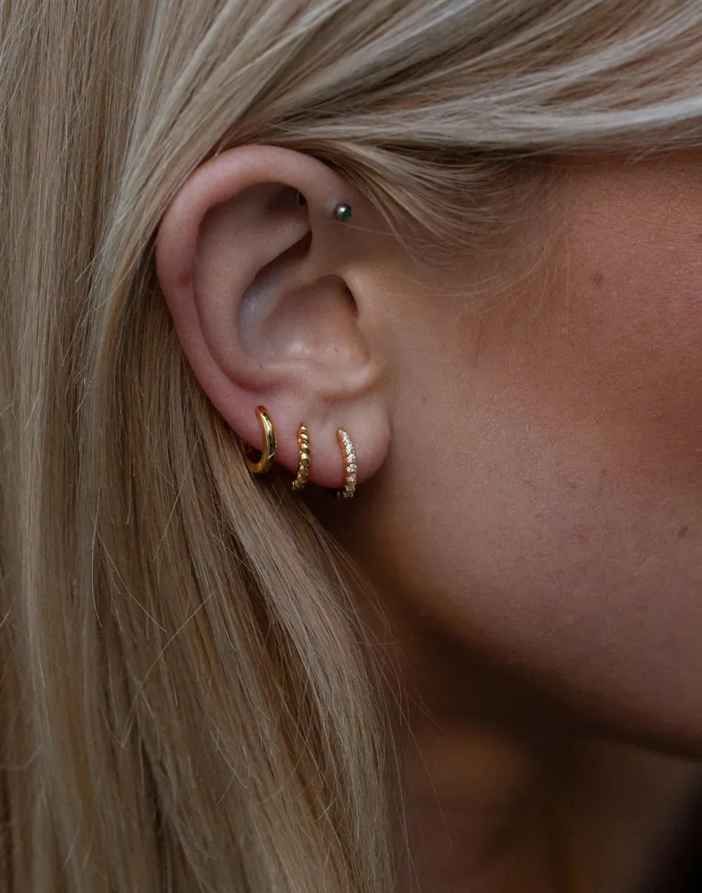 Buy Muli Collection 3-Pack Mini Huggie Hoops Gold