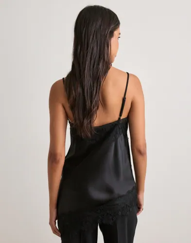 ONLY Onlindona Strap Satin Lace Top Wvn linnen dam – bild 3