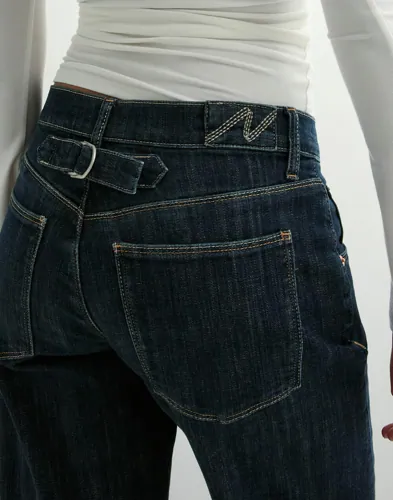 Nelly - Blå - Twisted Buckle Jeans
