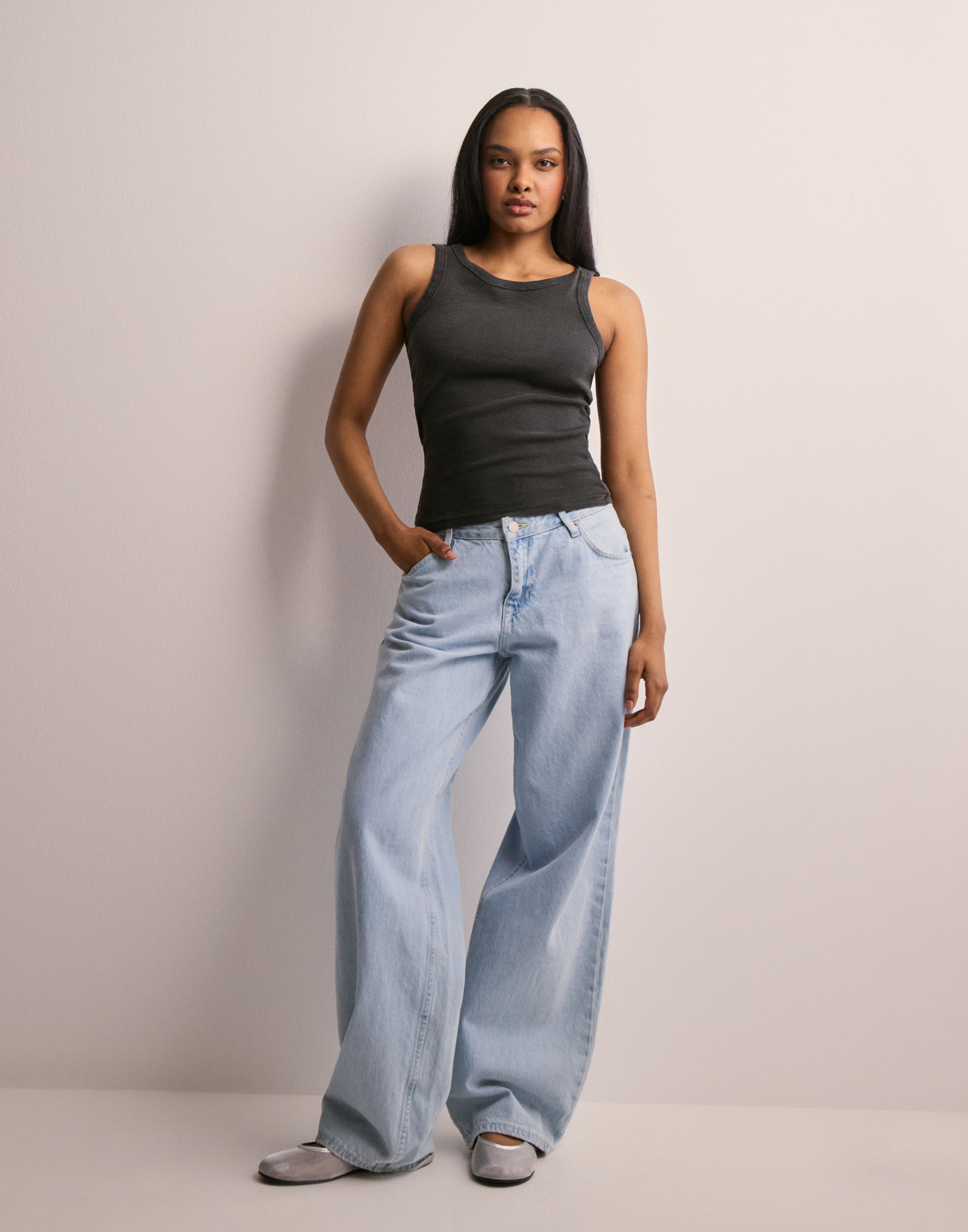 Kaufen JDY JDYSOFIA S/L WASHED TANK TOP JRS - Black Washed | Nelly.com