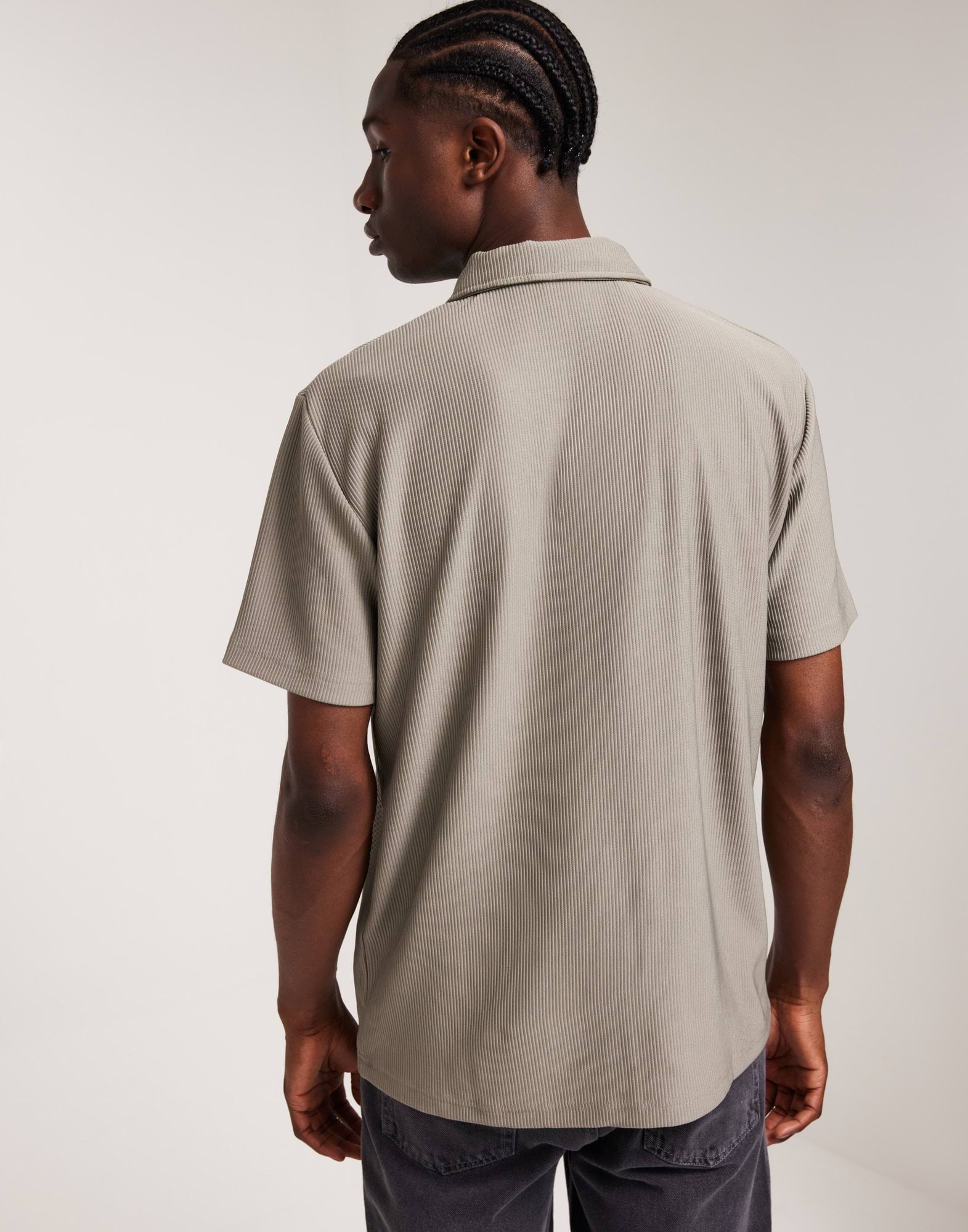 SLHRELAX-PLISSE HALF ZIP SS POLO EX