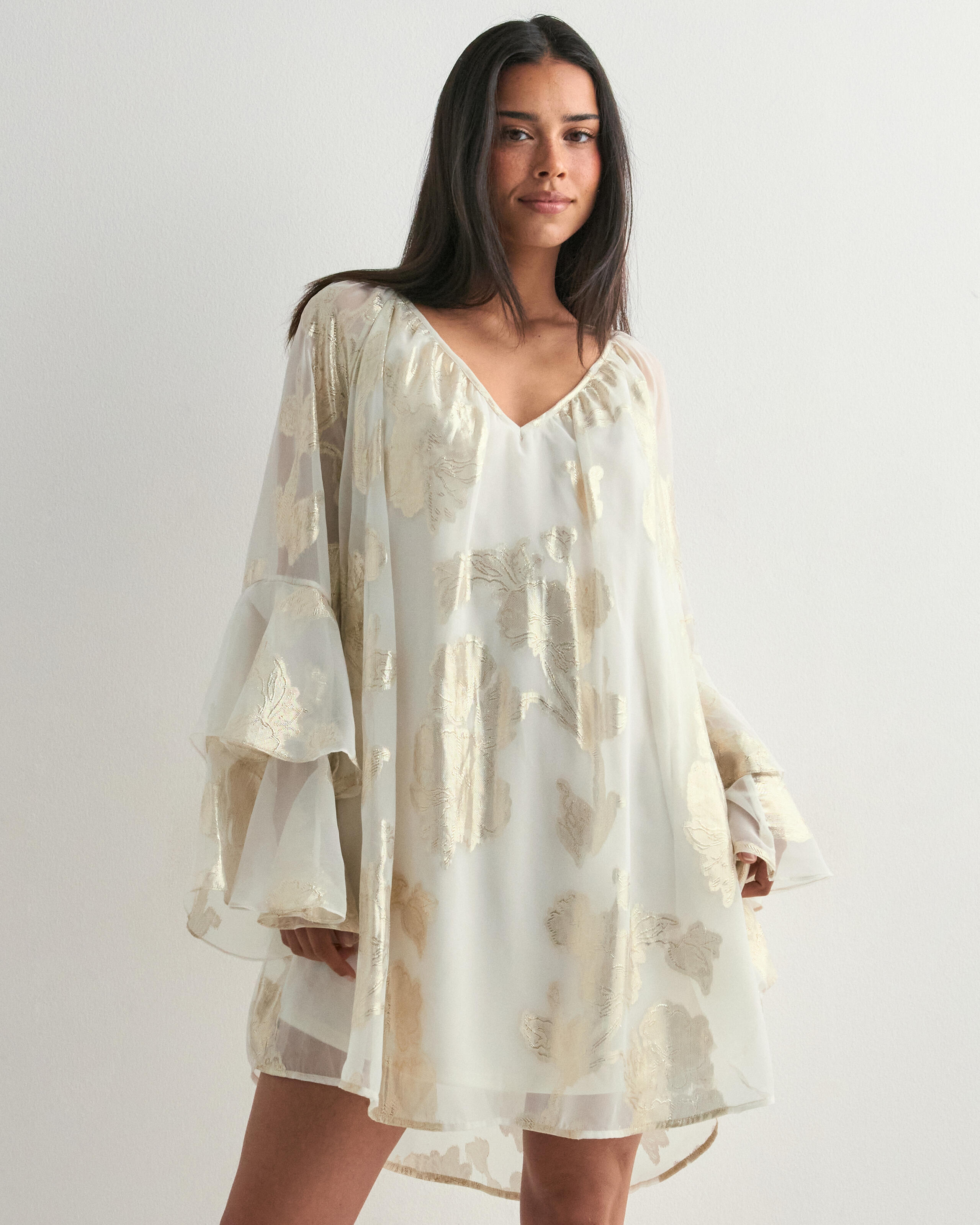 Buy Vero Moda VMCHILI LS SHORT FRILL DRESS WVN EX - 9POB