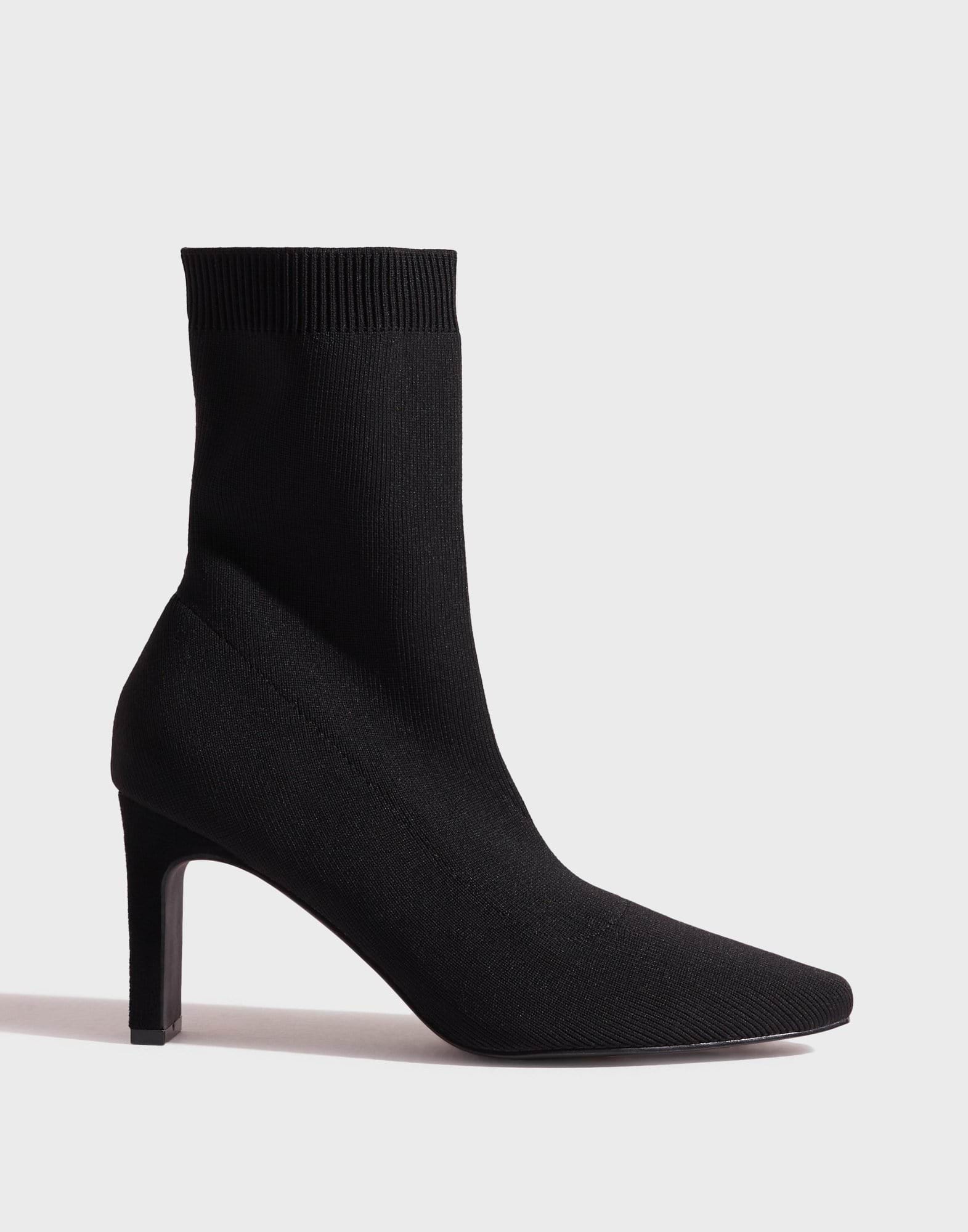 Square Sock Heel Boot
