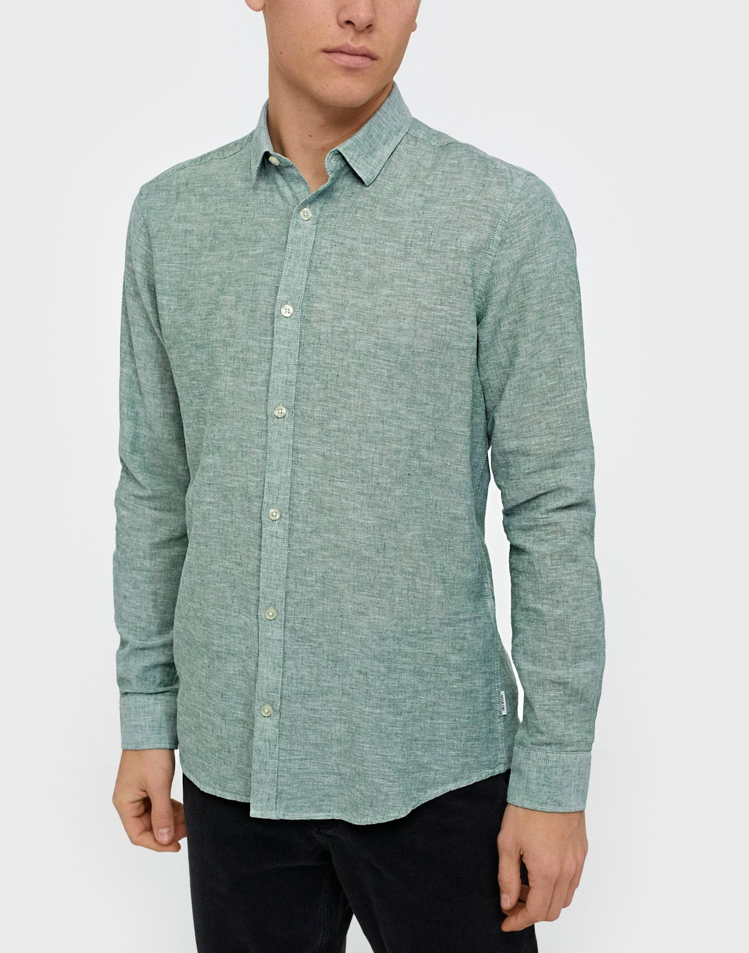 ONSCAIDEN LIFE LS SOLID LINEN SHIRT