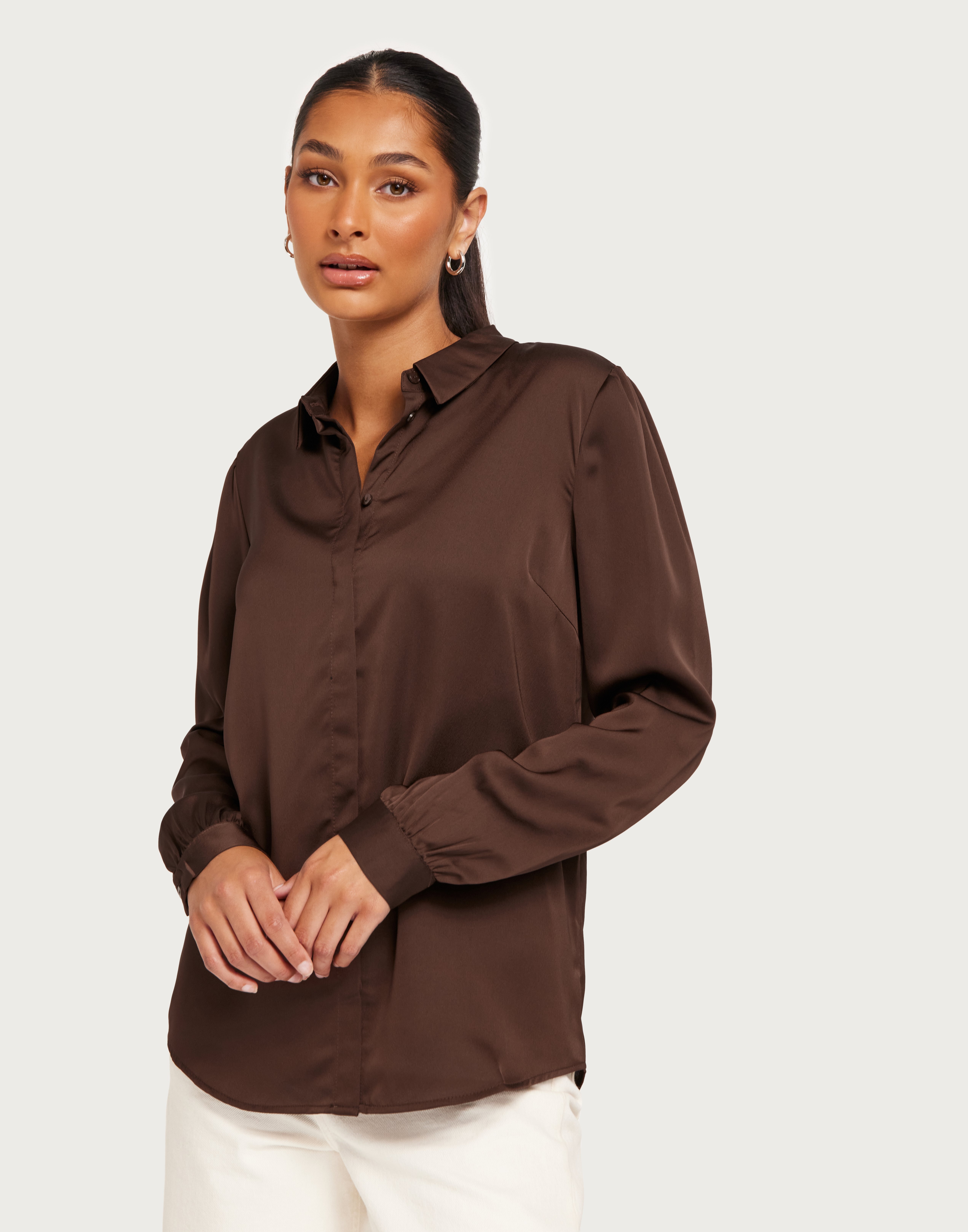 VILA VIELLETTE V-NECK L/S - Blusa - Snow White/blanco