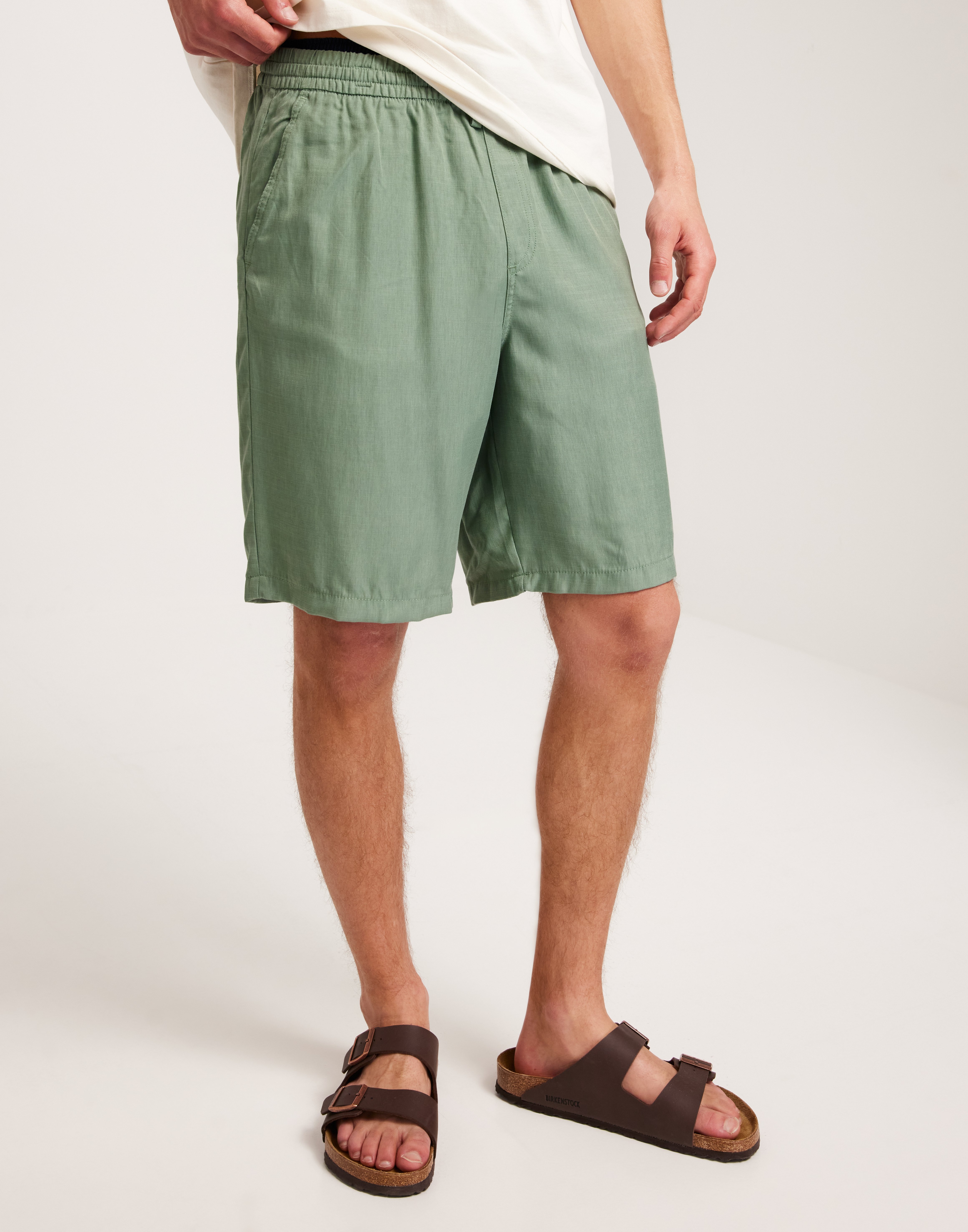 Jack & Jones Jpstkarl Jjaaron Tencel Jogger Shor Tynde shorts Grøn