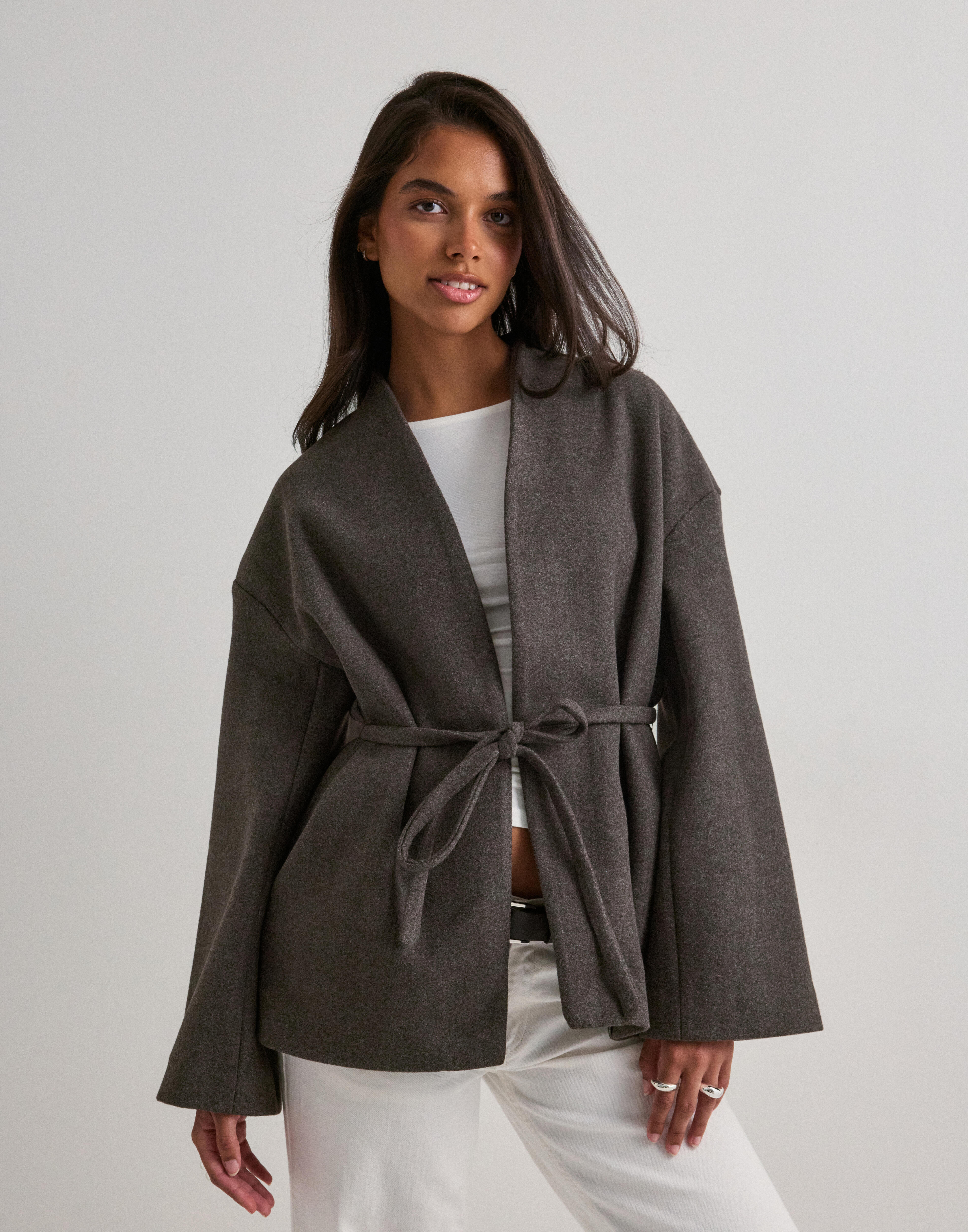 Buy Vero Moda AWSIJINA LS V-NECK SHORT JACKET NOO - Coffee Bean