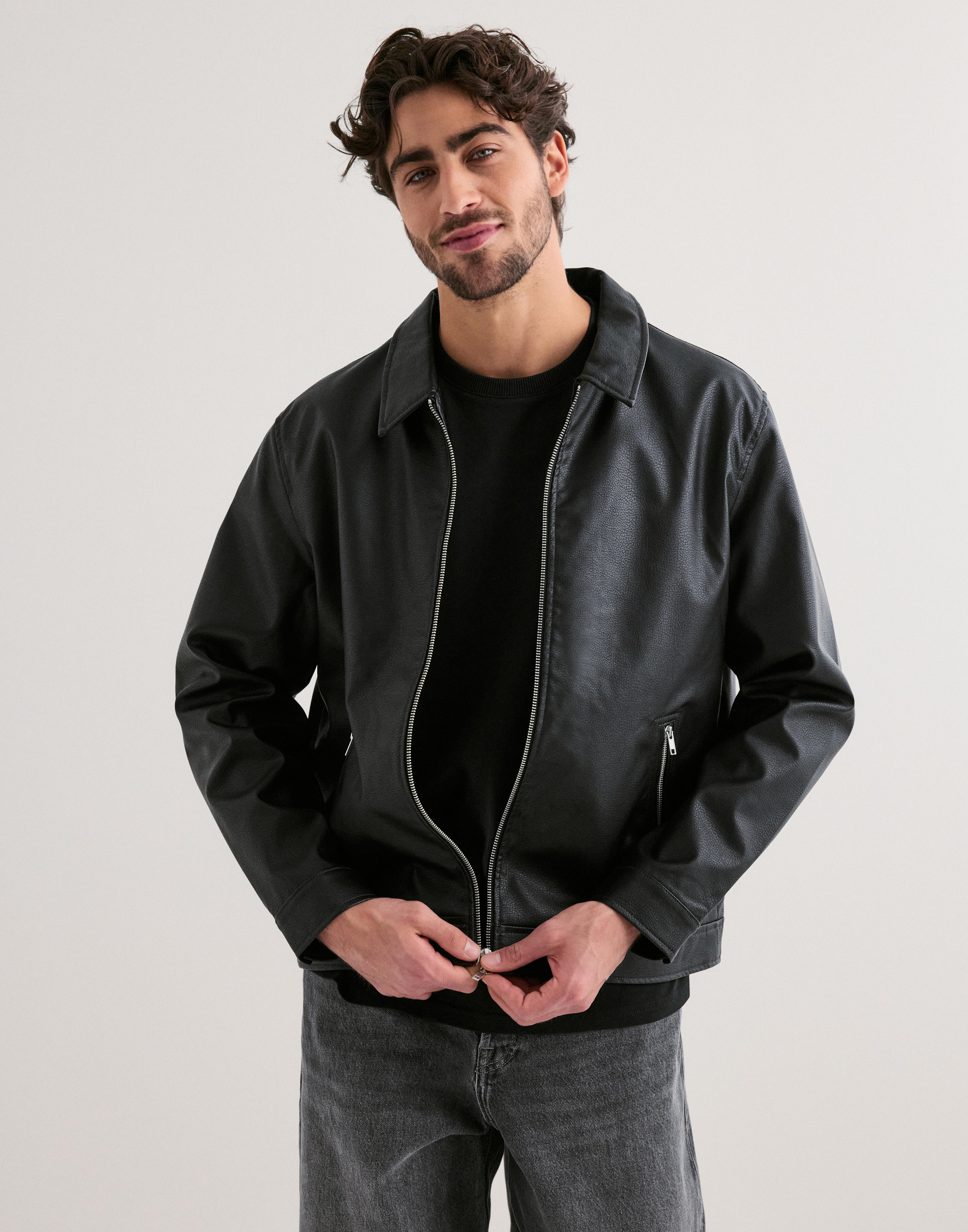 Buy Jack & Jones JJECASABLANCA PU JACKET NOOS - Black Solid | NLYMAN