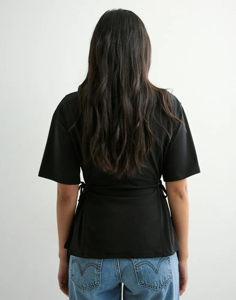Nelly Tie Waist Tee t-shirts dam – bild 3