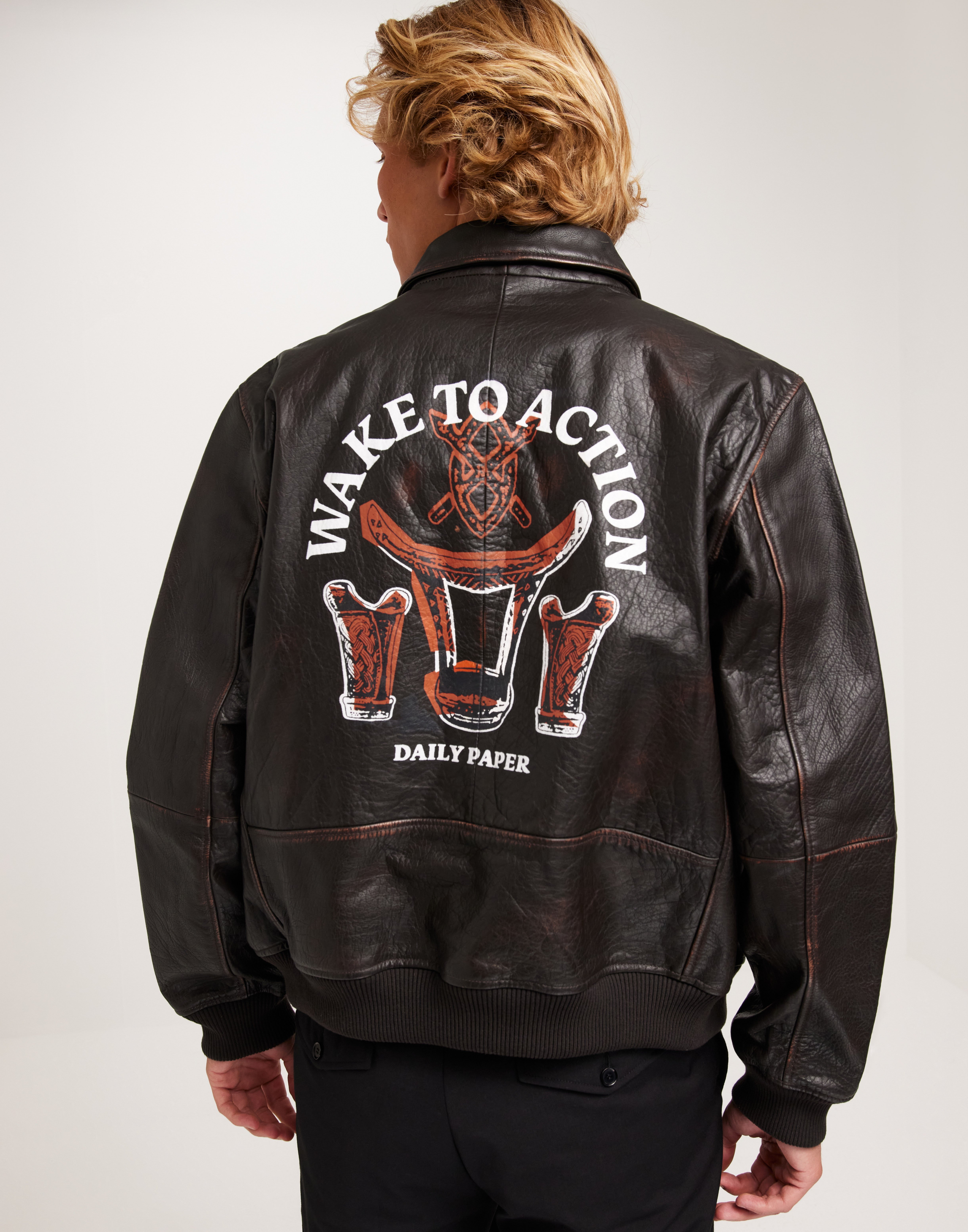 Leather Jacket Daily Paper Snake Jacket Buy Daily Paper Rovin