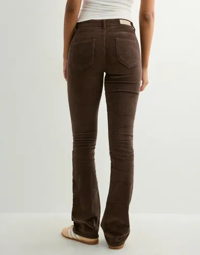 Only - Brun - Onlmary-Global Mid Cord Flared Pnt