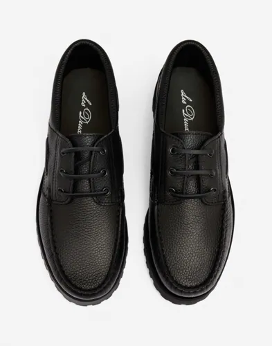 LES DEUX Grain Leather Boat Shoe Finskor herr – bild 2