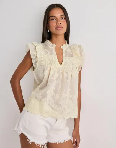 Vero Moda - Vit - Vmri Sl V-Neck Top Wvn Exp SB2