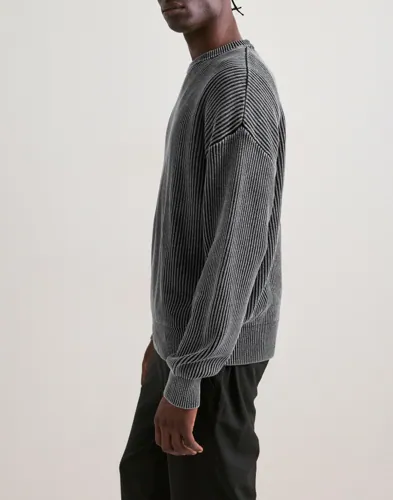 Woodbird Wbsake Washed Crew Stickade tröjor herr – bild 3
