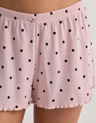 Hunkemöller Short Jersey Rib Dot pyjamas dam – bild 3