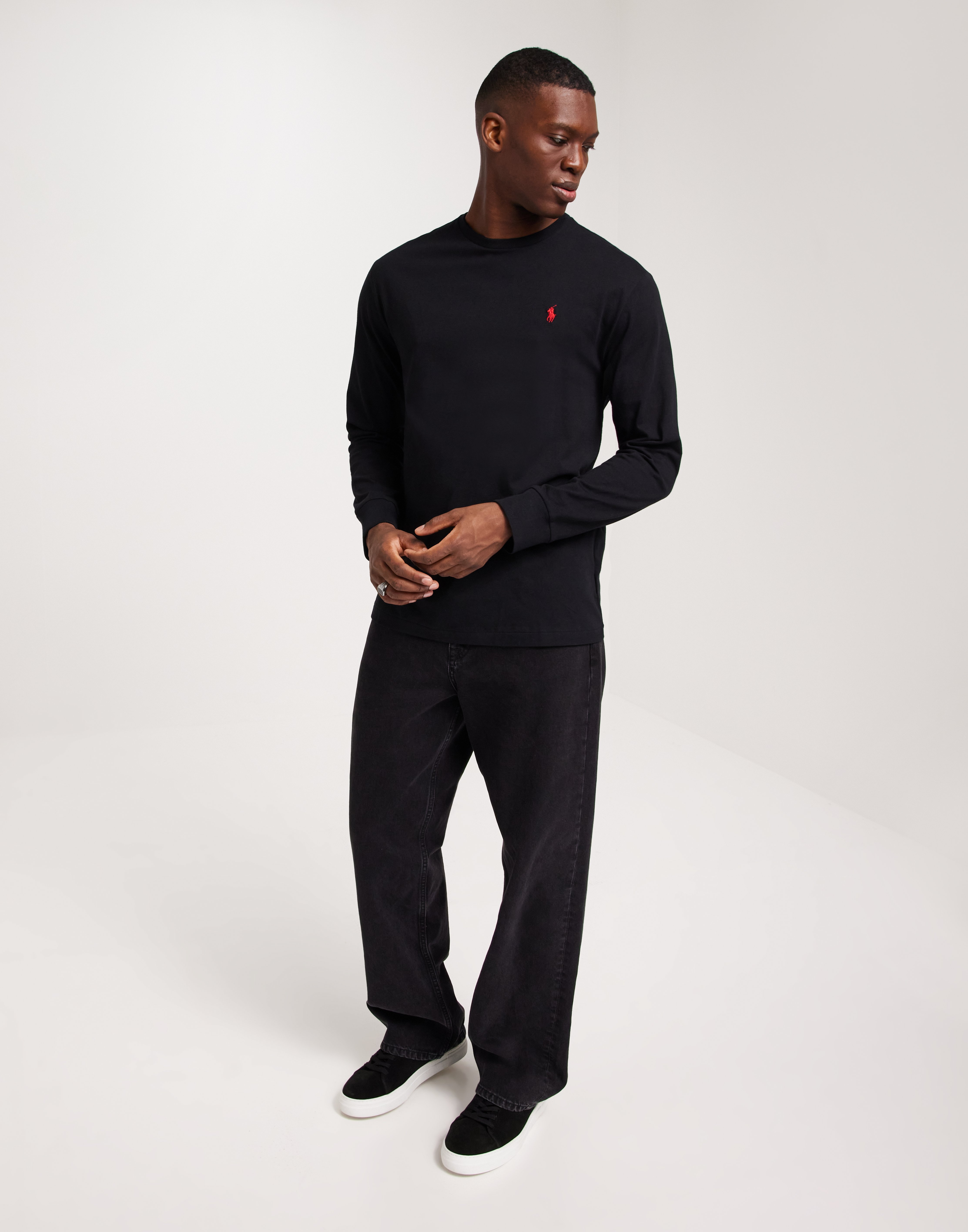 ストレートレッグ サテン パンツ（スラックス）｜POLO RALPH