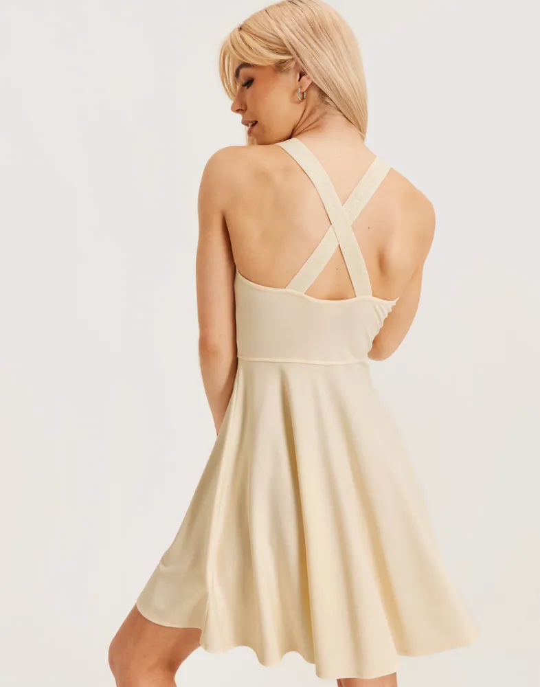 Buy Fila TELDAU Skater Dress - Antique White | Nelly.com Buy Fila TELDAU Skater Dress - Antique White | Nelly.com