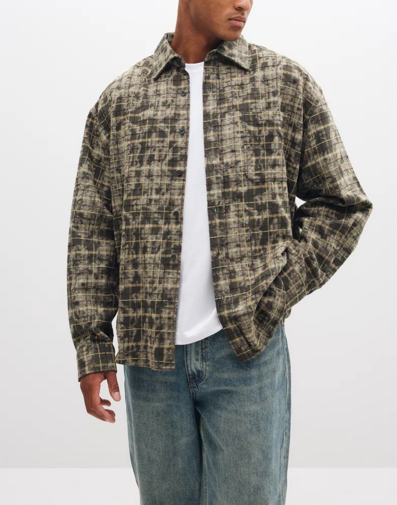 Wbjong Wash Check Shirt Overshirts