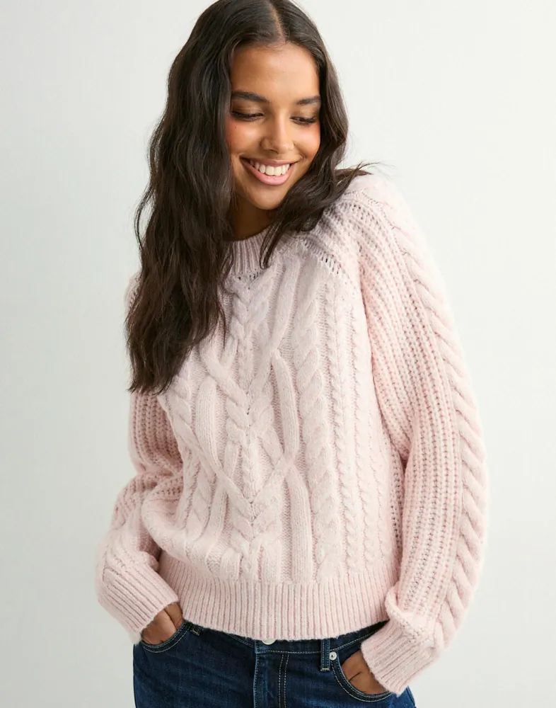 VERO MODA Maglione Donna Fantastic LS O-Neck Cable Pull: Morbido E Lavorato A Trecce