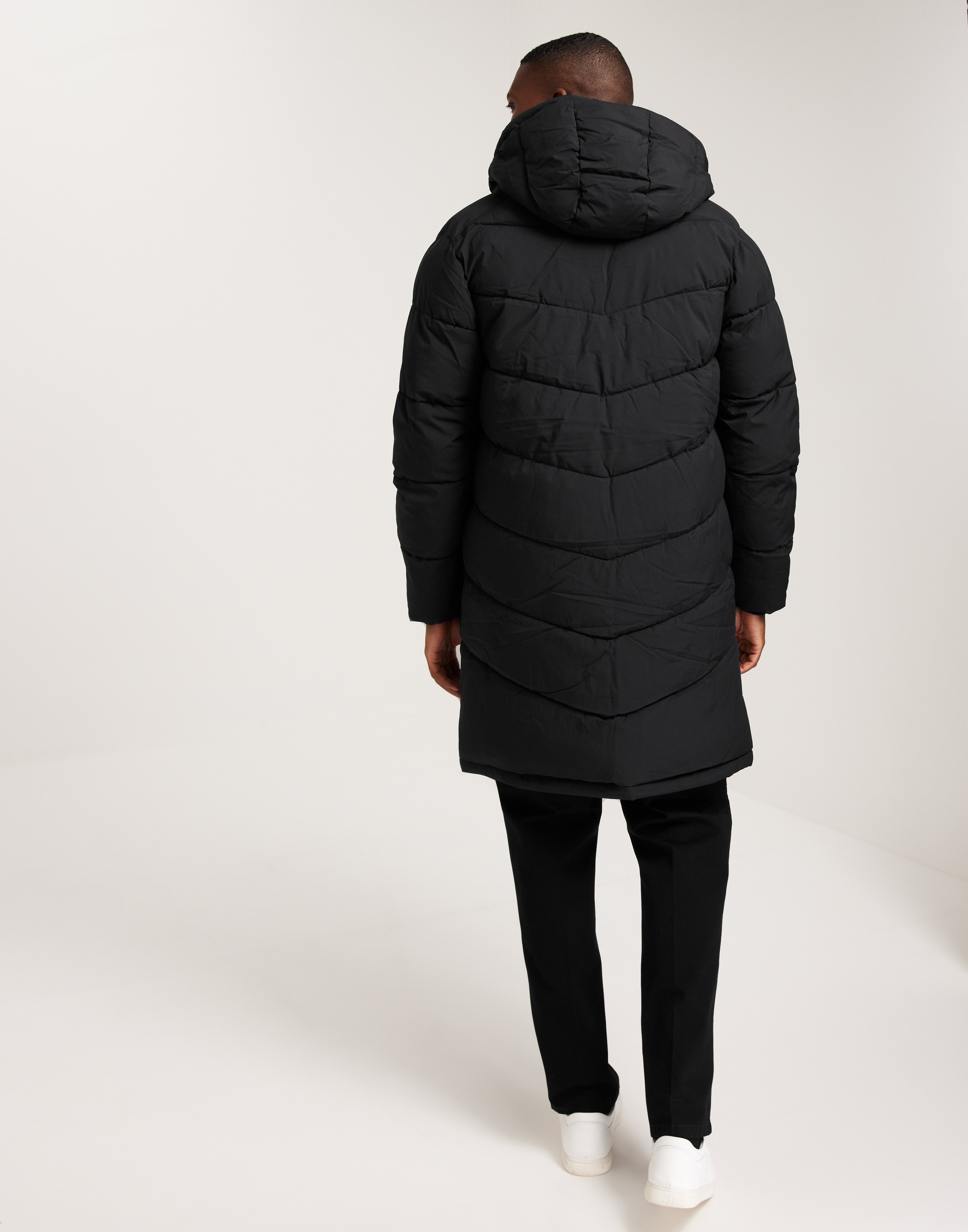 Jack and jones long puffer jacket deals