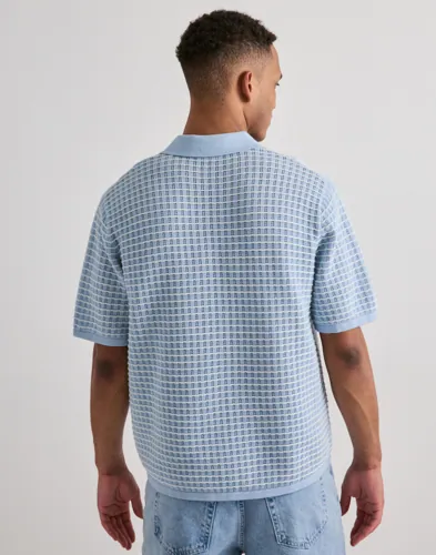 JACK & JONES Jornantucket Knit Split Neck Polo S Kortärmad piké pikéer herr – bild 3