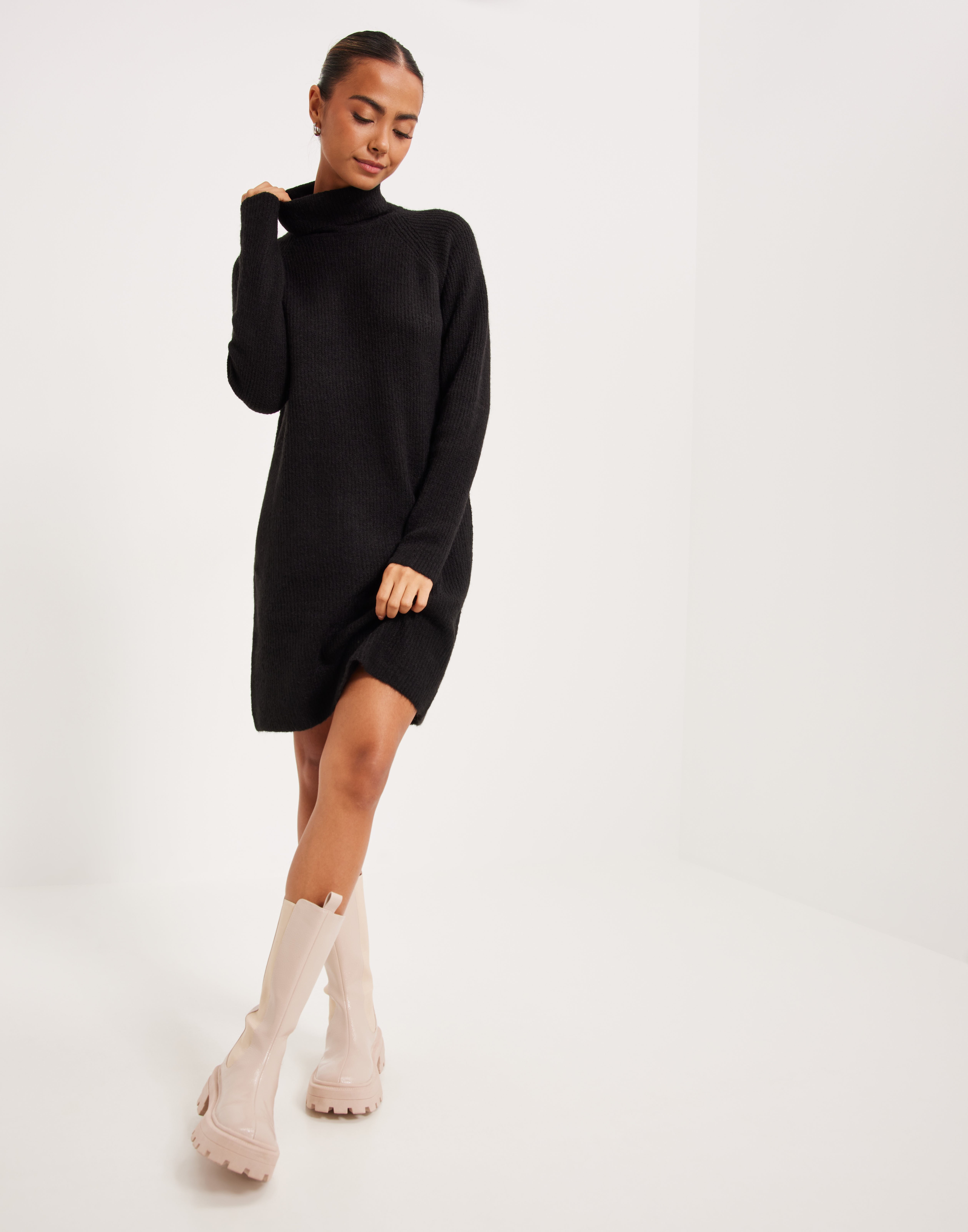 Pieces Cilla Ls High Neck Knit - Maglie Donna | Nencini Sport