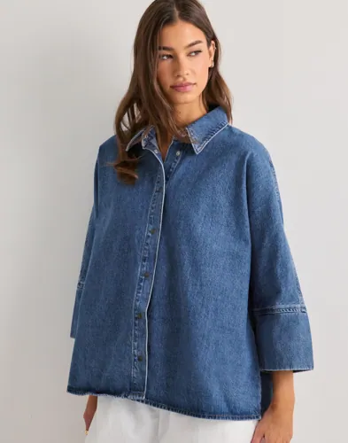 ONLY Onlgrace 3/4 Dnm Shirt Cro Noos skjortor dam – bild 2