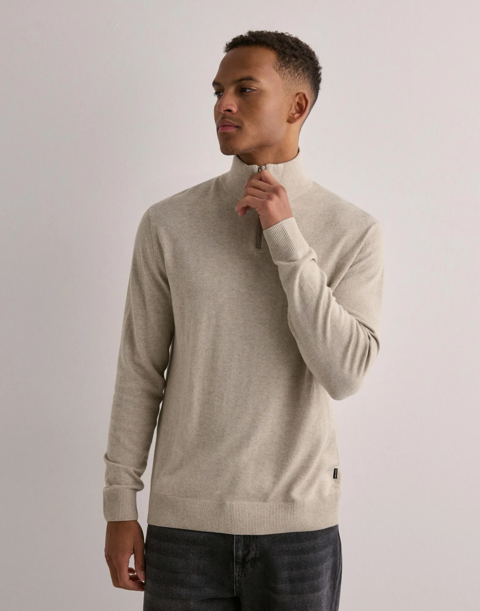 JJEEMIL KNIT HALF ZIP NOOS