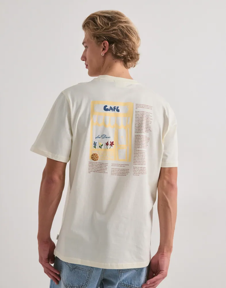 Café T-shirt T-shirts med tryck