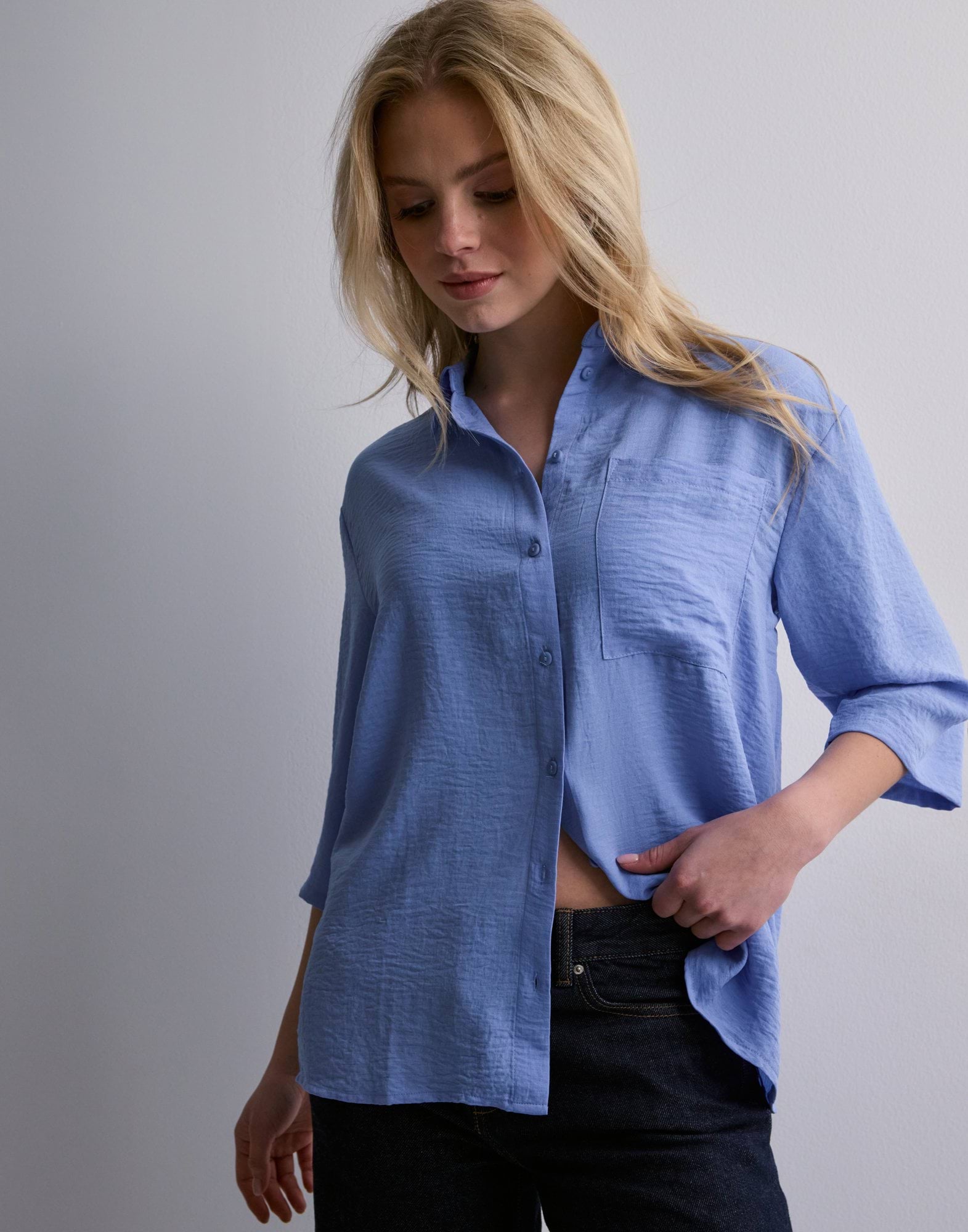 CARNEWDENIZIA 3/4 BLK SHIRTDRESS WVN