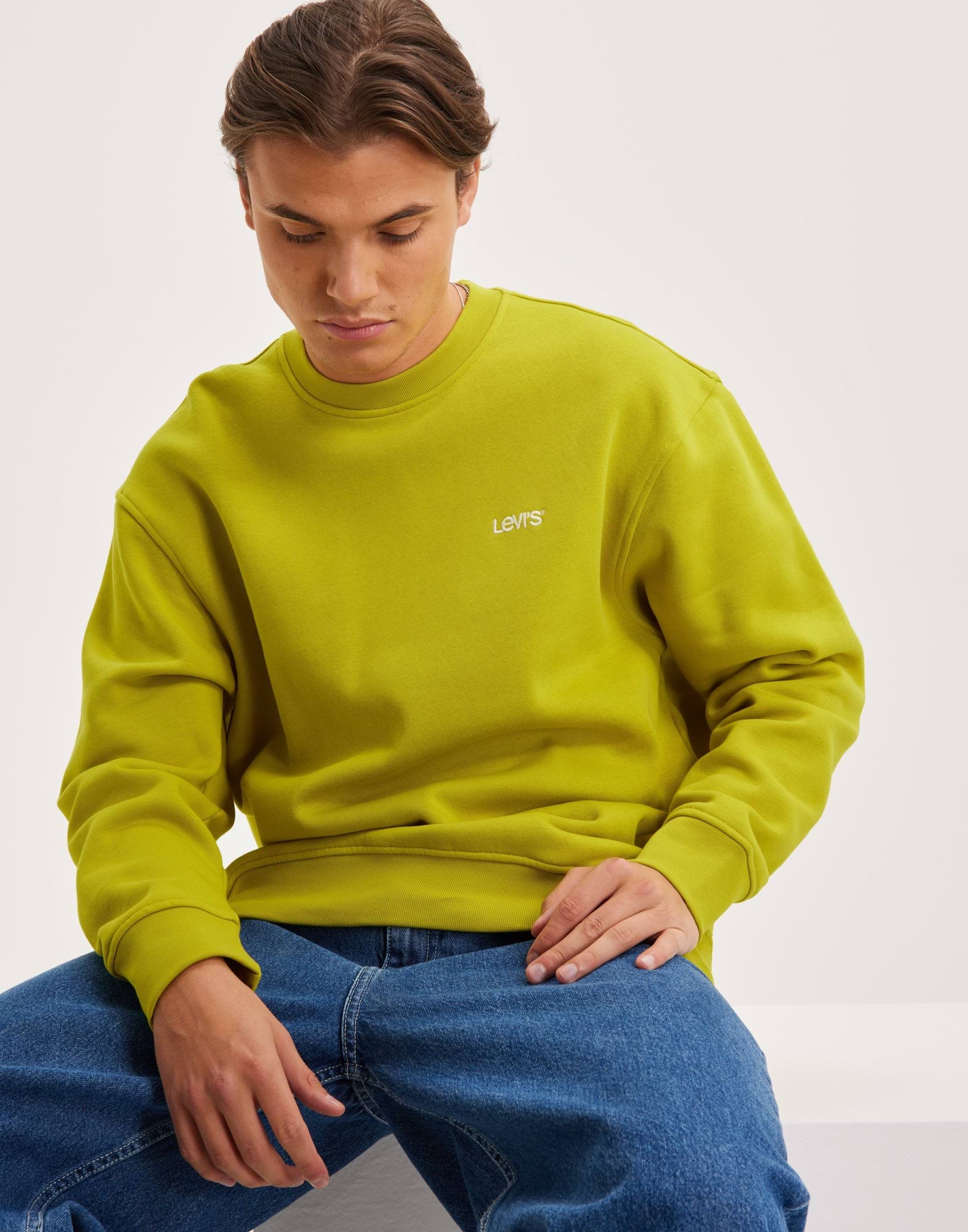 LEVIS SWEATS CREW WARM OLIVE