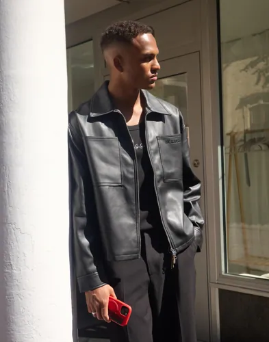 Que Sera Sera Paul PU Jacket Skinnjackor Svart