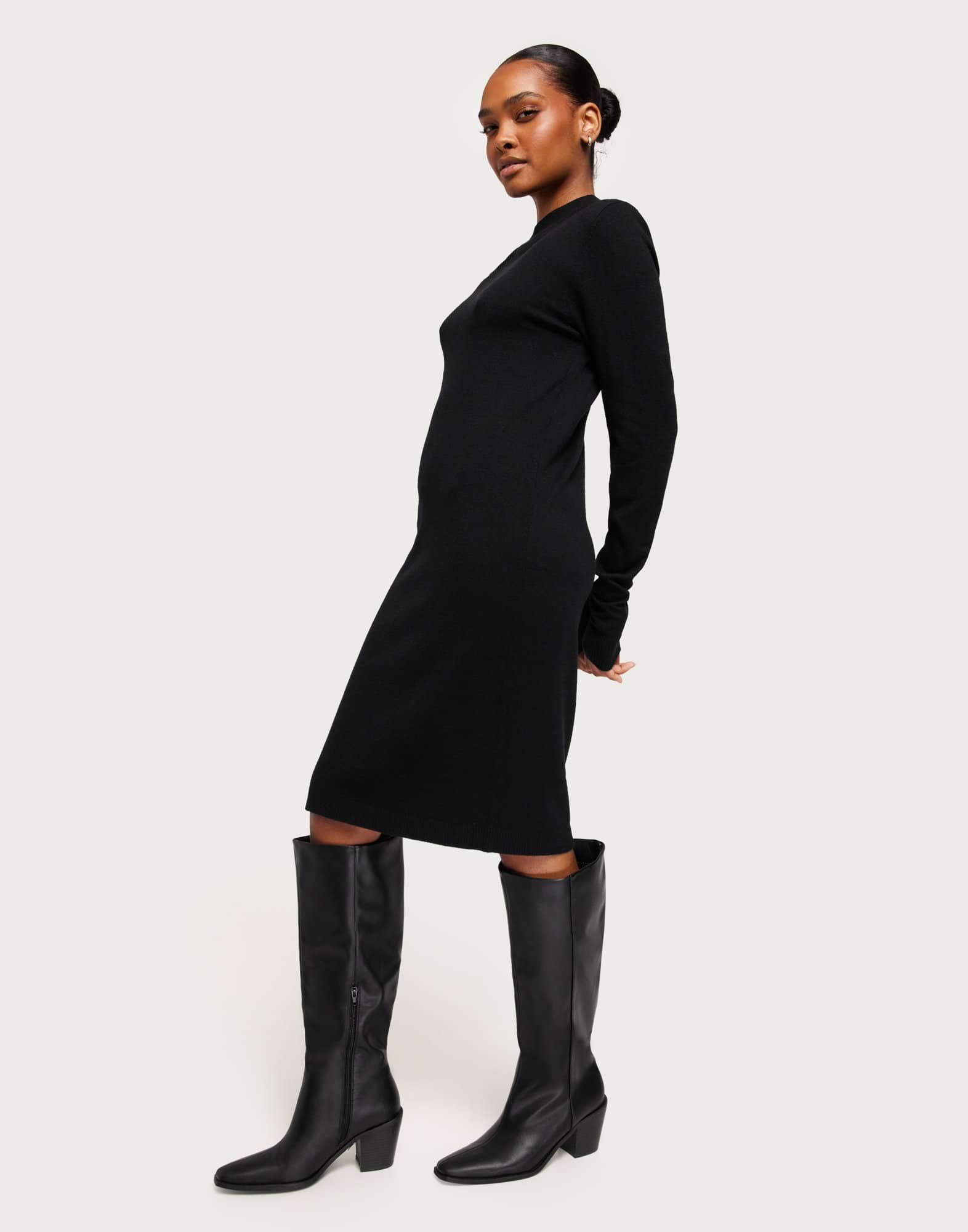 OBJTHESS L/S KNIT DRESS NOOS