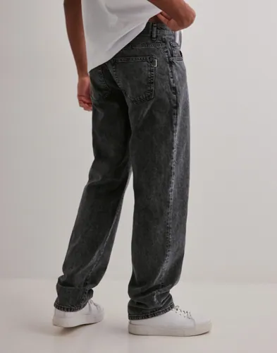Gråa Woodbird Leroy Thun jeans med loose fit och fem fickor