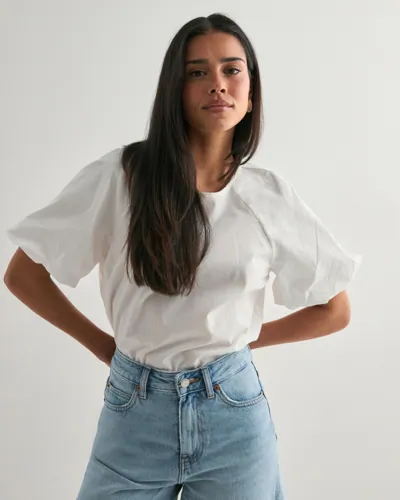 Pieces - Hvid - Pcfrona 2/4 Top Wvn Bc