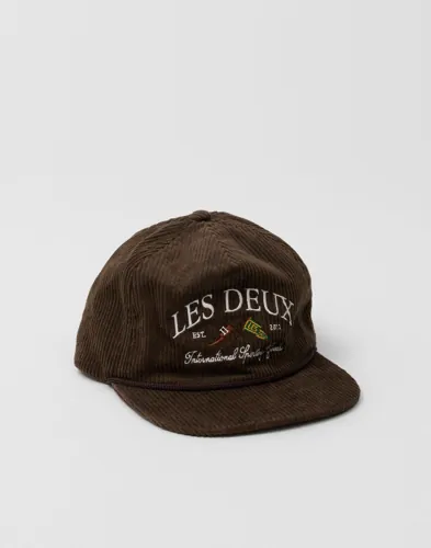 Brun manchesterkeps från Les Deux med broderad logga