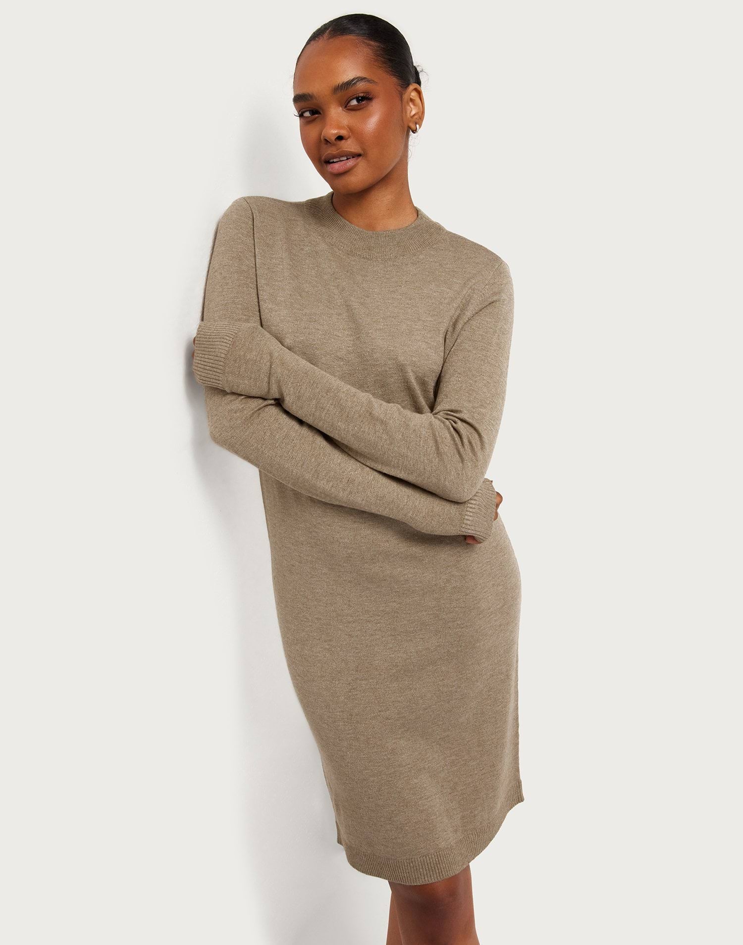 OBJTHESS L/S KNIT DRESS NOOS