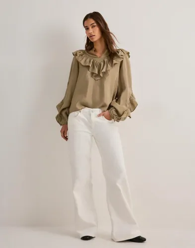 NEO NOIR Nula Flounce Crisp Blouse blusar dam – bild 2