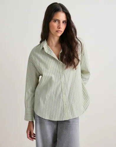 Only - Grön - Onloregon Alva Ls Reg Shirt Noos Wv