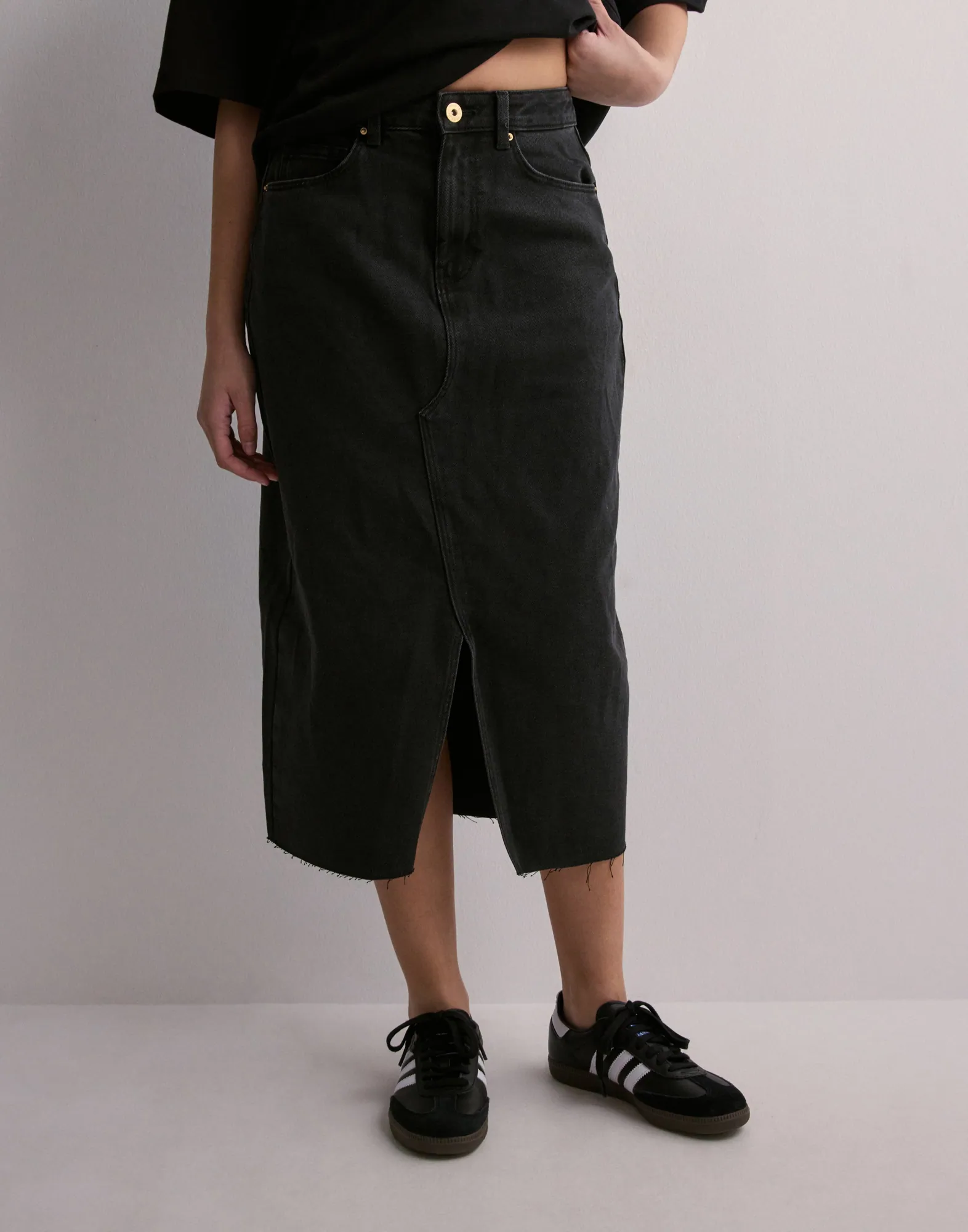 FREE PEOPLE We The Free - Roxie Denim Wrap Skirt