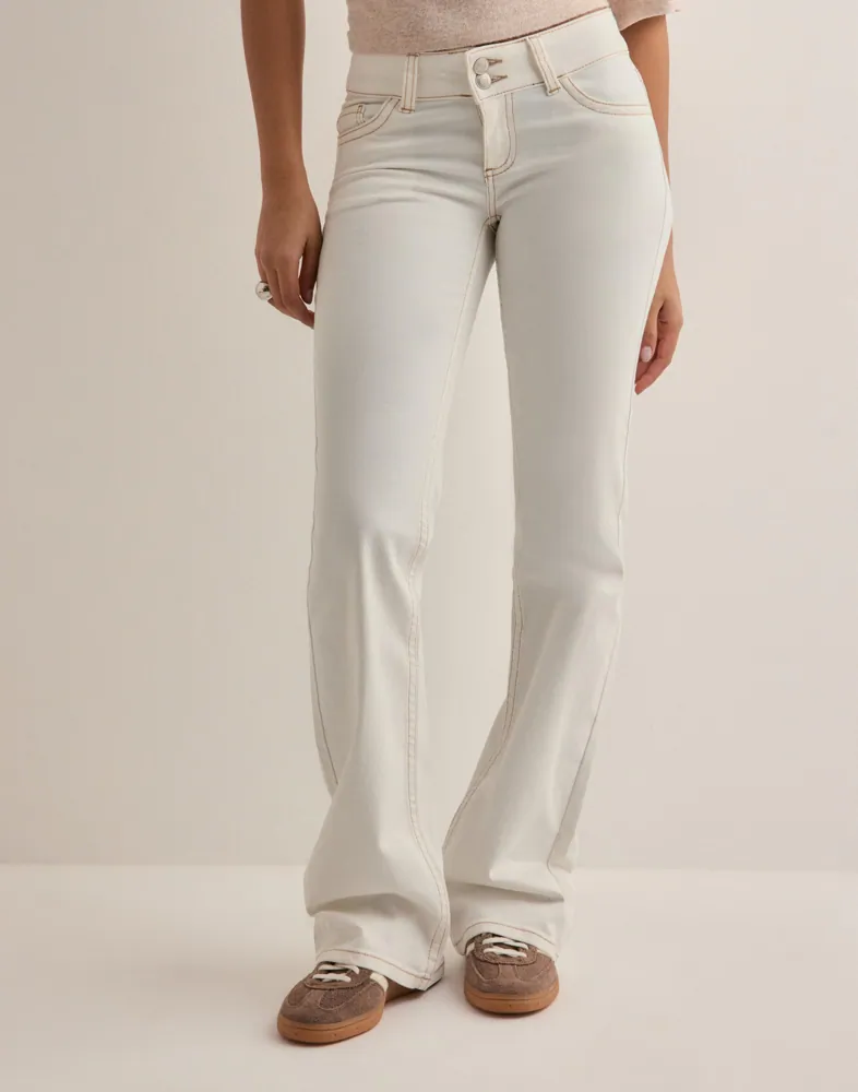 Nelly Low Waist Bootcut Stitch Jeans dam – bild 2
