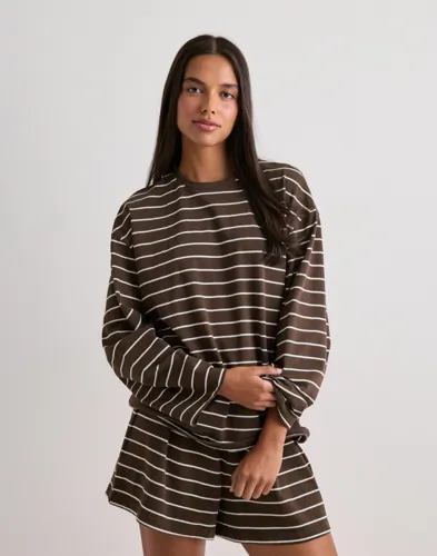 Pieces - Brun - Pcsadie Ls Barrel Sleeve Top Jrs D2