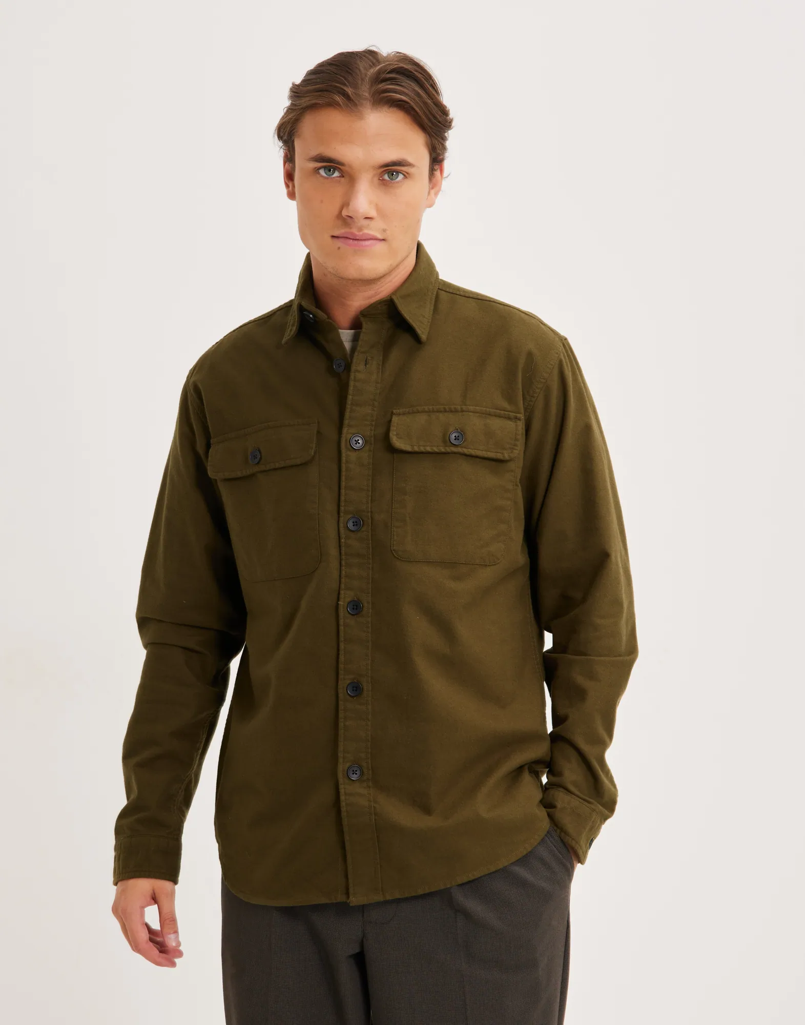 SLHLOOSEROLF LS OVERSHIRT W