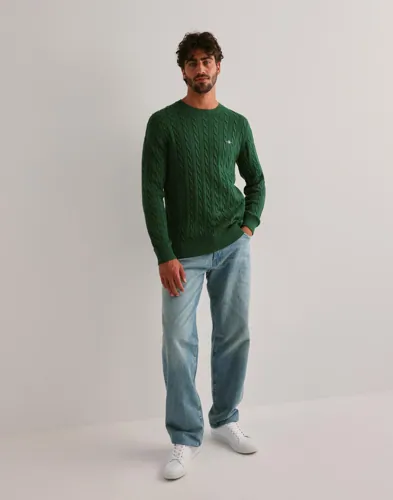 Gant Cotton Cable C-Neck Stickade tröjor herr – bild 2