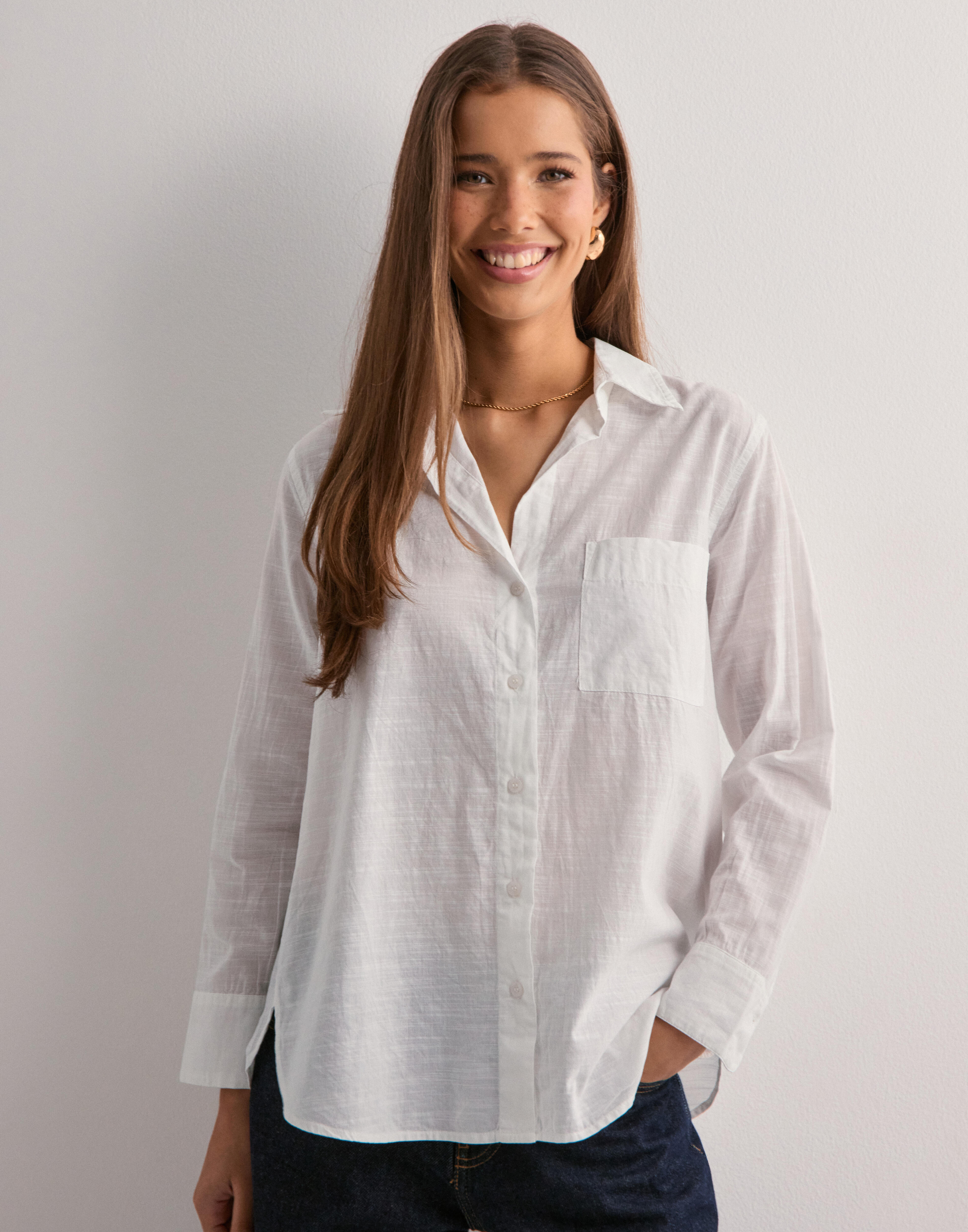 ONLY Onlbine Lalisa LS – Top Donna Con Scollo A V E Dettaglio In Pizzo – Maniche Lunghe