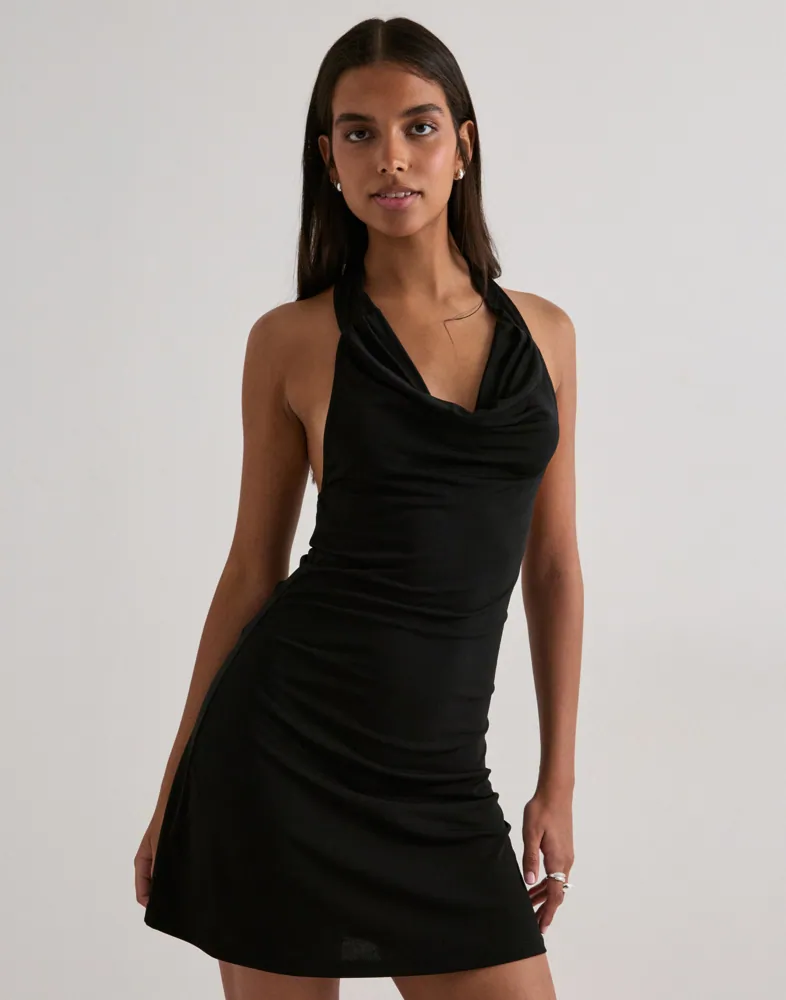Buy Nelly Halterneck Mini Dress - Black | Nelly.com
