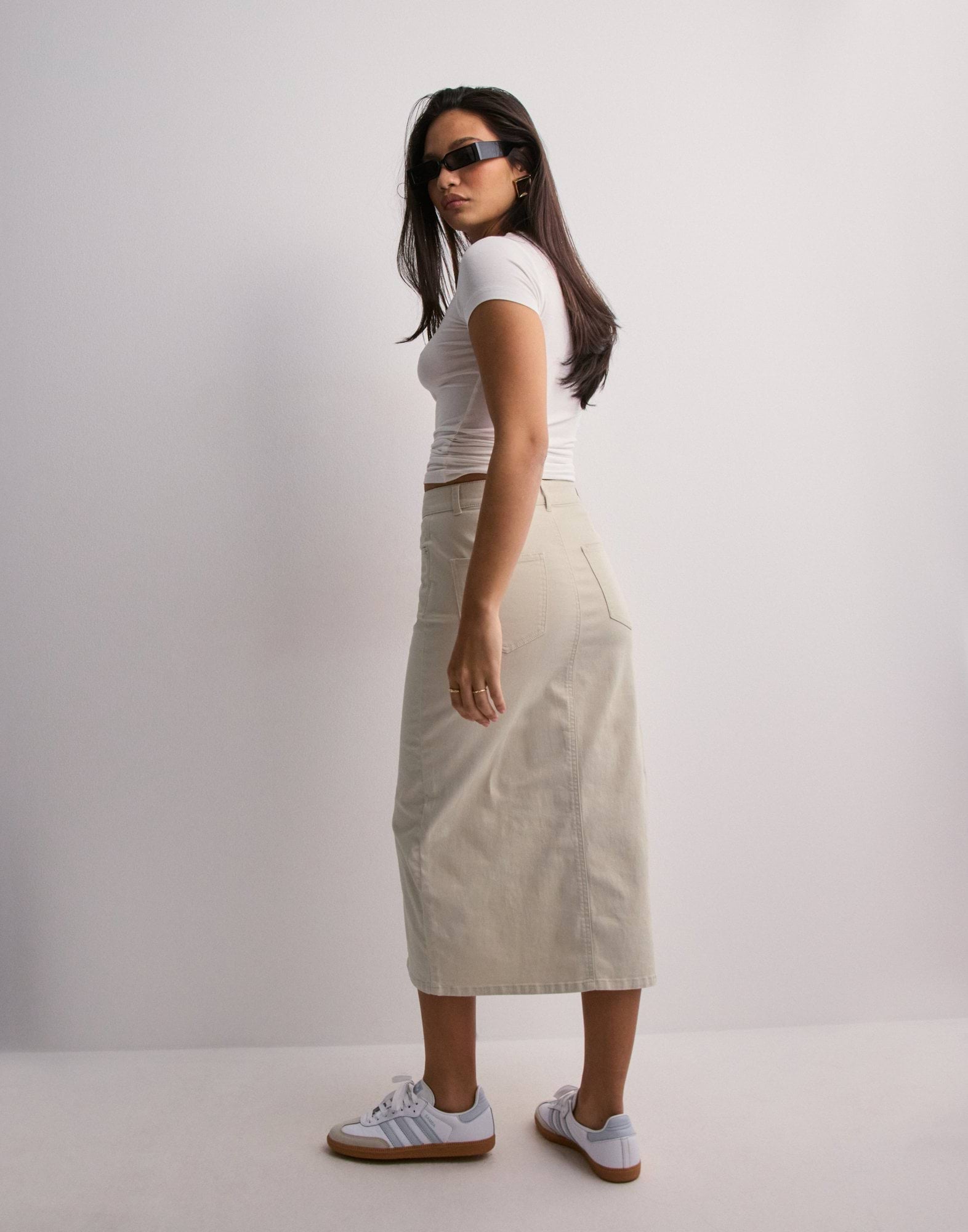 ONLY ONLTIA HW SLIT CC PNT - Falda De Tubo - Walnut/marrón