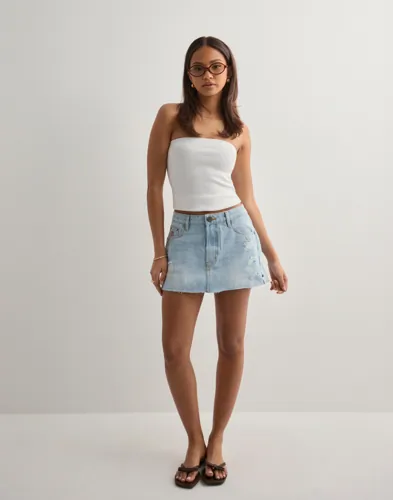 One Teaspoon - Blå - Sloane Denim Mini Skirt